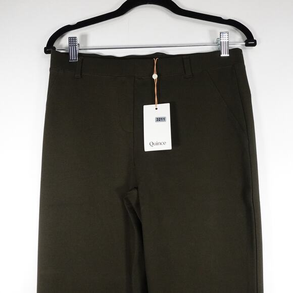 NWT Quince Medium Ex Petite 26” Ultra-Stretch Ponte Straight Leg Pants 3211-33 - Picture 3 of 11
